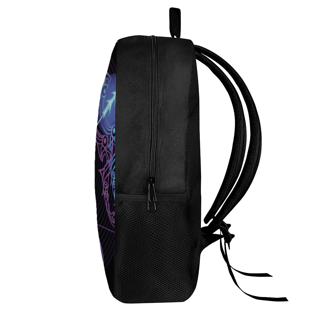 Dark Sagittarius Zodiac Sign Print 17 Inch Backpack