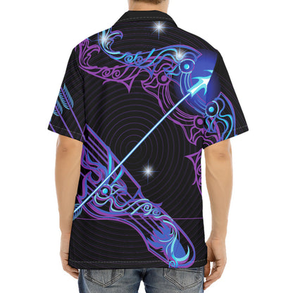 Dark Sagittarius Zodiac Sign Print Aloha Shirt