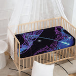 Dark Sagittarius Zodiac Sign Print Baby Crib Sheet