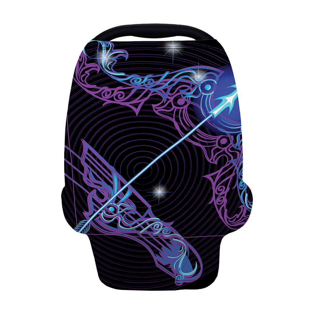 Dark Sagittarius Zodiac Sign Print Baby Seat Cover