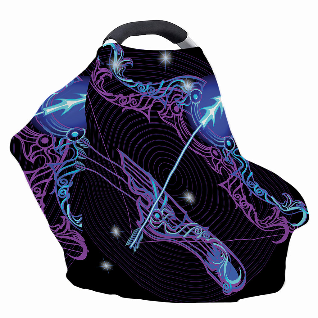 Dark Sagittarius Zodiac Sign Print Baby Seat Cover