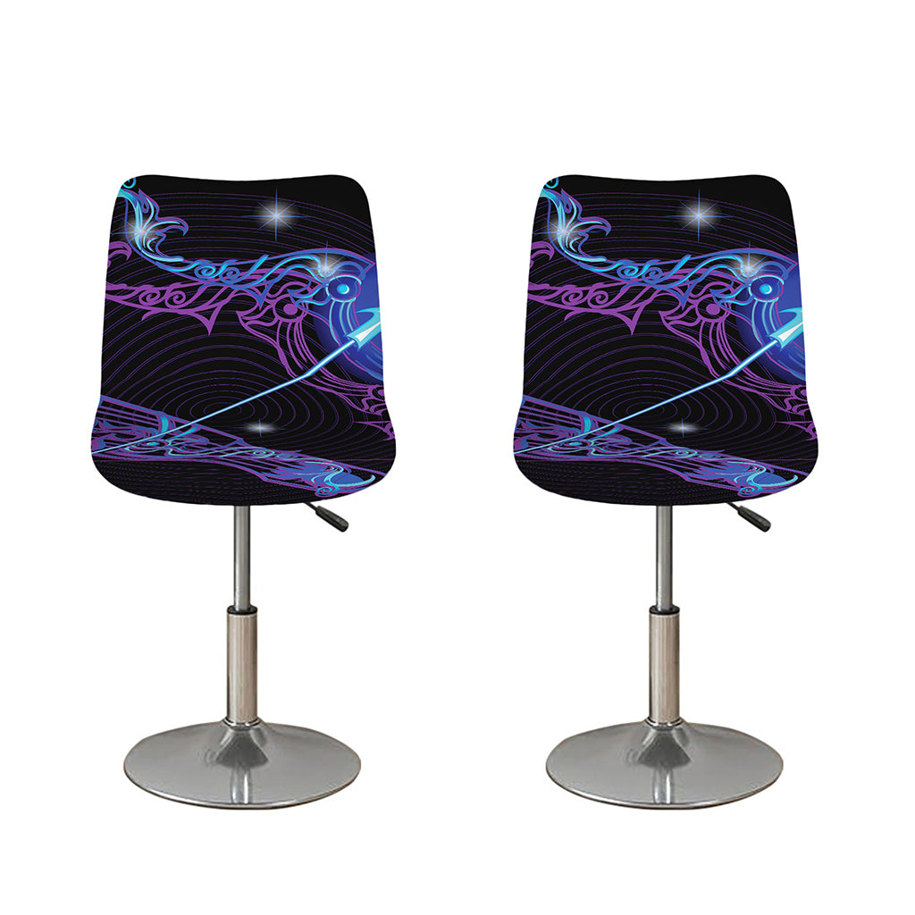 Dark Sagittarius Zodiac Sign Print Bar Stool Covers