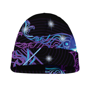 Dark Sagittarius Zodiac Sign Print Beanie