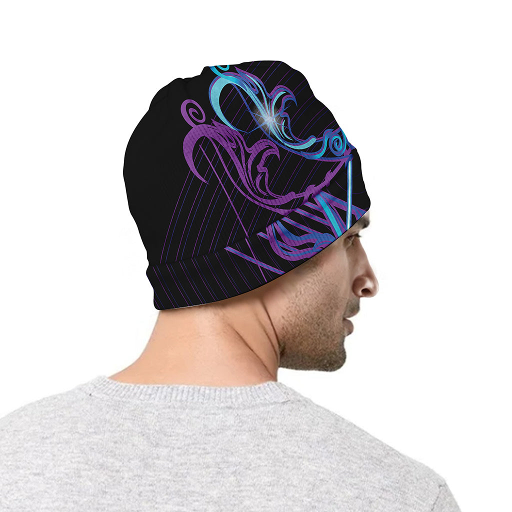 Dark Sagittarius Zodiac Sign Print Beanie