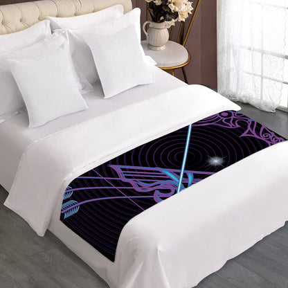 Dark Sagittarius Zodiac Sign Print Bed Runner