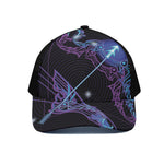 Dark Sagittarius Zodiac Sign Print Black Mesh Trucker Cap