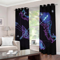 Dark Sagittarius Zodiac Sign Print Dimout Grommet Curtains