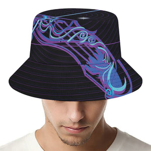 Dark Sagittarius Zodiac Sign Print Bucket Hat