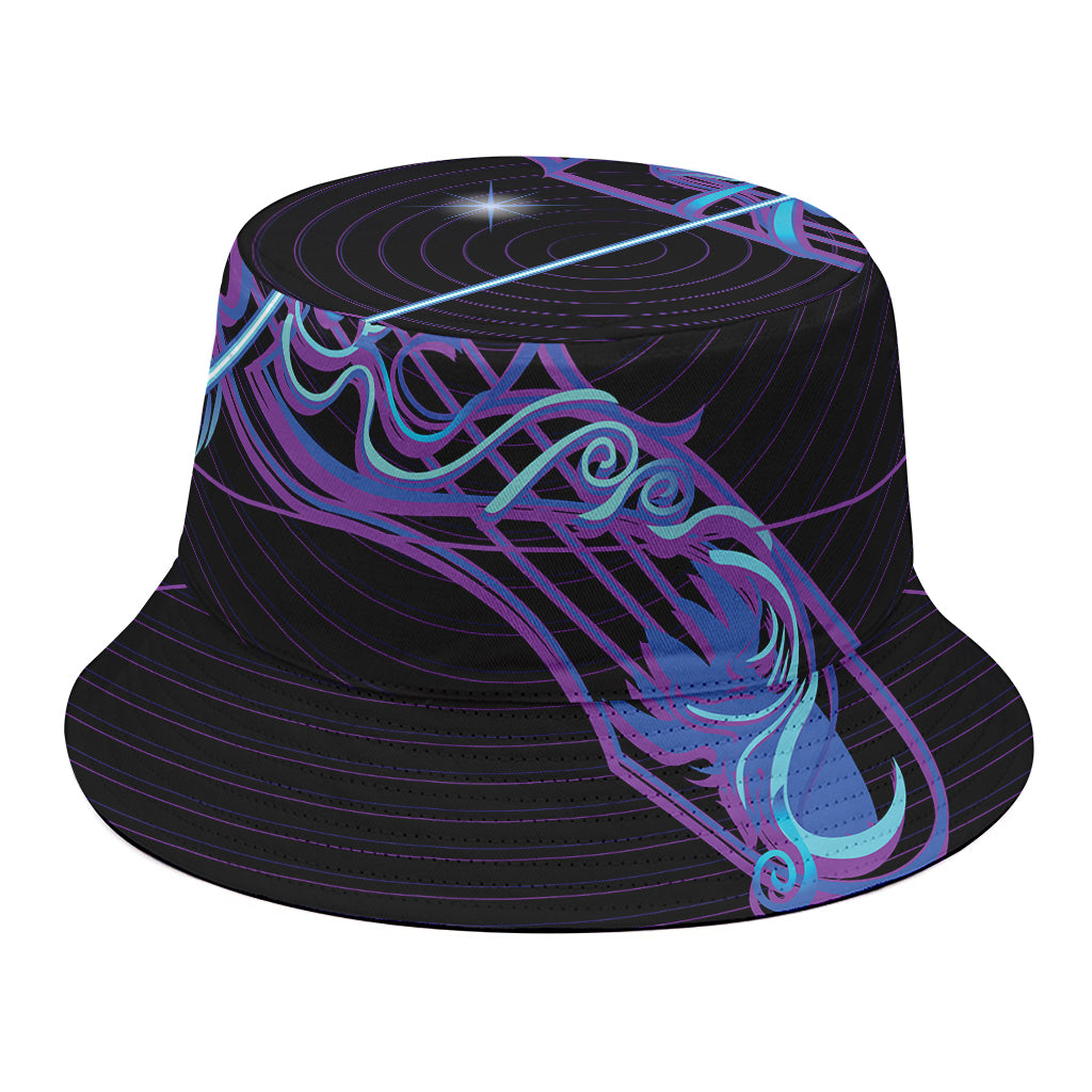 Dark Sagittarius Zodiac Sign Print Bucket Hat