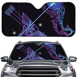 Dark Sagittarius Zodiac Sign Print Car Windshield Sun Shade