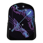 Dark Sagittarius Zodiac Sign Print Casual Backpack