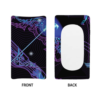 Dark Sagittarius Zodiac Sign Print Changing Pad Cover