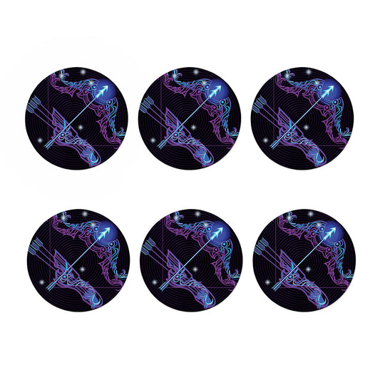 Dark Sagittarius Zodiac Sign Print Coaster Set