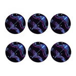 Dark Sagittarius Zodiac Sign Print Coaster Set