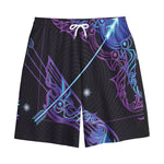 Dark Sagittarius Zodiac Sign Print Cotton Shorts