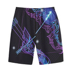 Dark Sagittarius Zodiac Sign Print Cotton Shorts