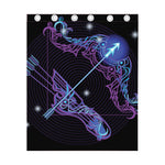 Dark Sagittarius Zodiac Sign Print Curtain