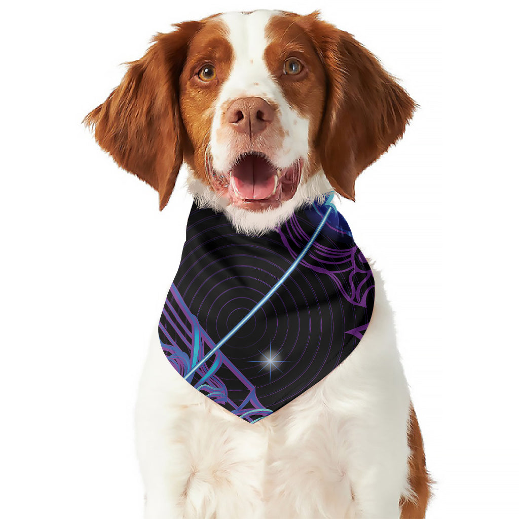 Dark Sagittarius Zodiac Sign Print Dog Bandana