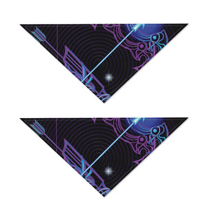 Dark Sagittarius Zodiac Sign Print Dog Bandana