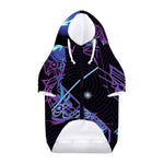 Dark Sagittarius Zodiac Sign Print Dog Zip Up Hoodie