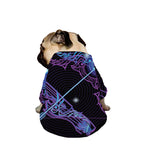 Dark Sagittarius Zodiac Sign Print Dog Zip Up Jacket
