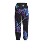 Dark Sagittarius Zodiac Sign Print Fleece Lined Knit Pants