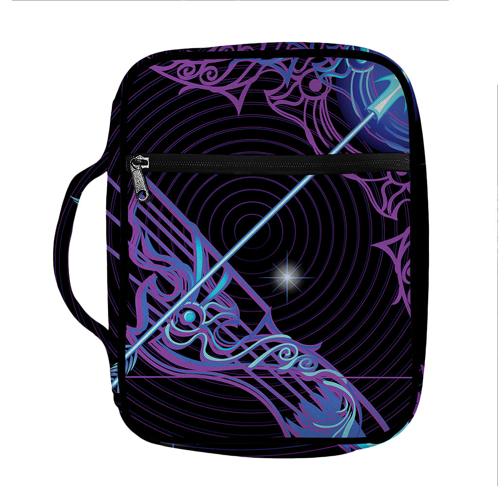 Dark Sagittarius Zodiac Sign Print Front Pocket Bible Bag