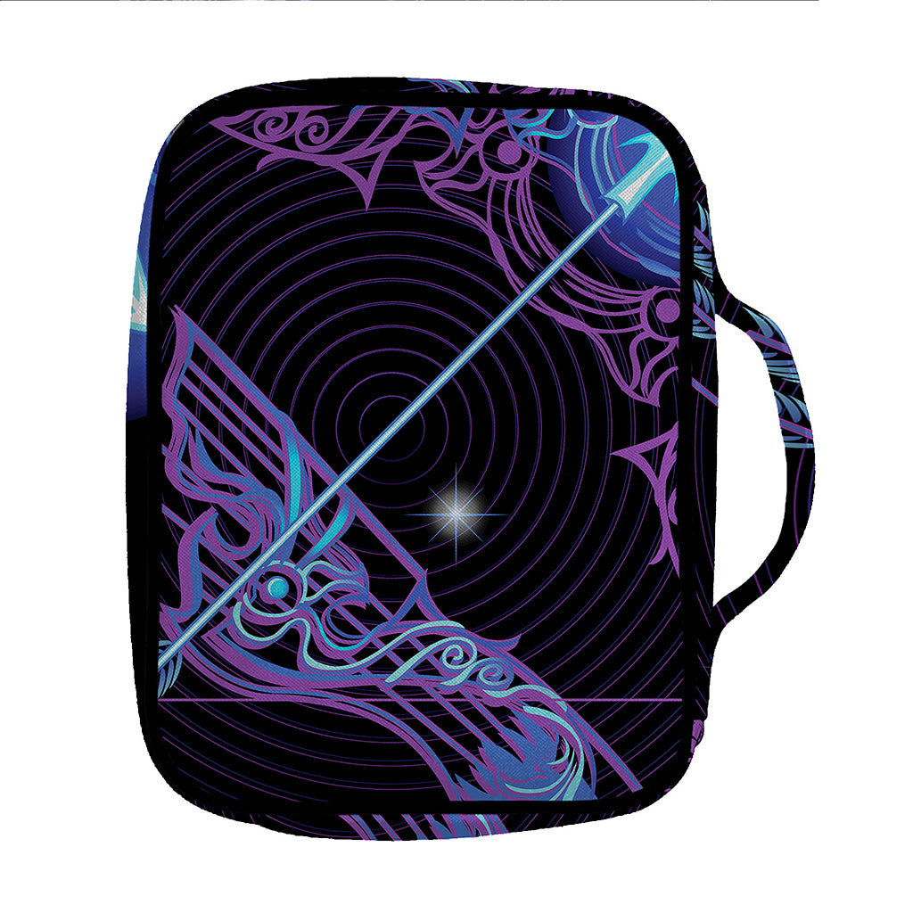 Dark Sagittarius Zodiac Sign Print Front Pocket Bible Bag