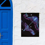 Dark Sagittarius Zodiac Sign Print Garden Flag
