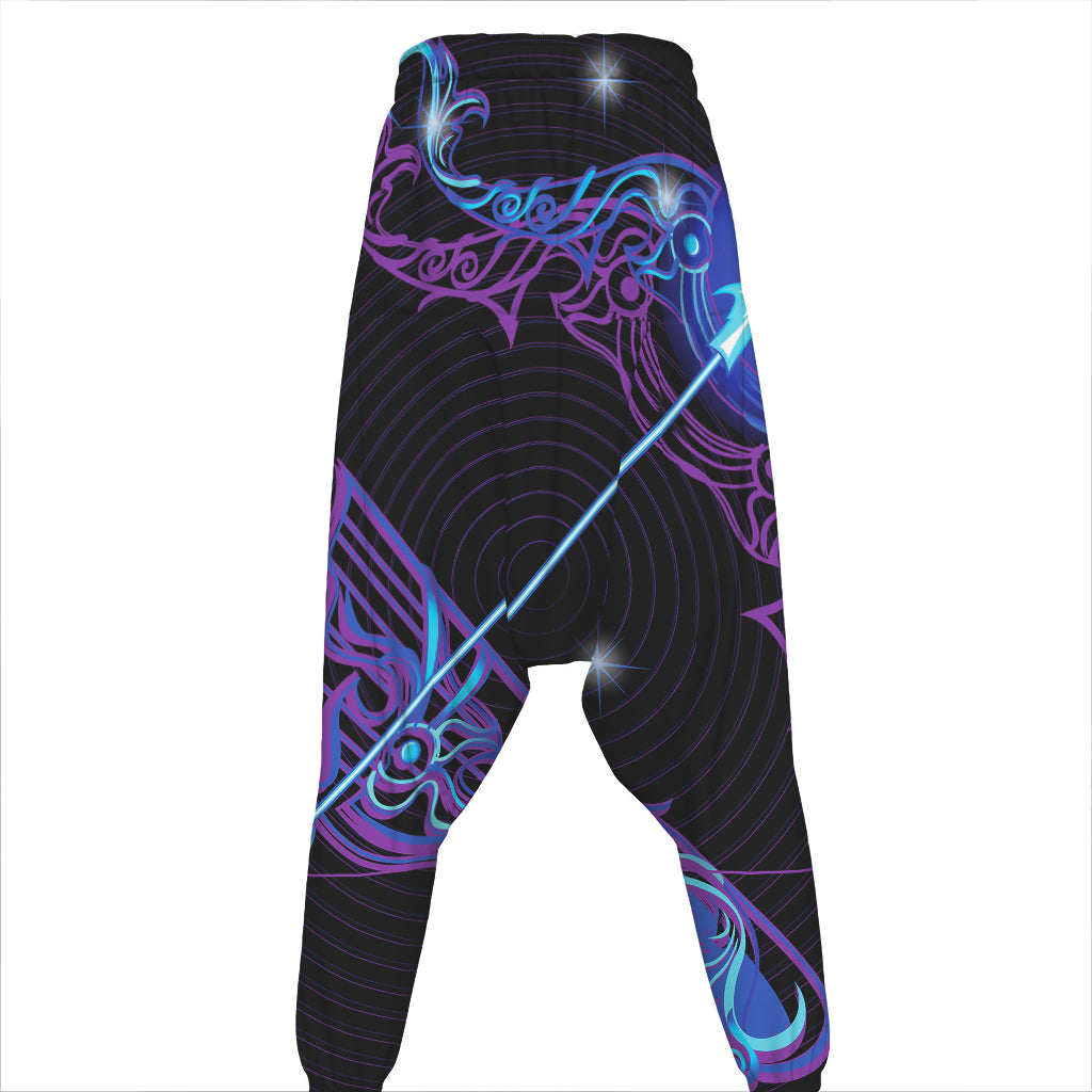 Dark Sagittarius Zodiac Sign Print Hammer Pants