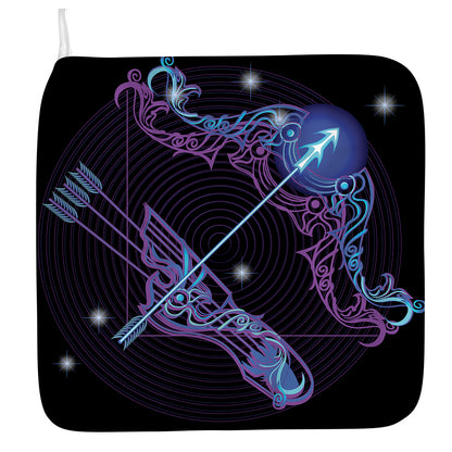 Dark Sagittarius Zodiac Sign Print Hand Towel
