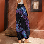 Dark Sagittarius Zodiac Sign Print Harem Pants