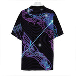 Dark Sagittarius Zodiac Sign Print Hawaiian Shirt