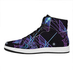 Dark Sagittarius Zodiac Sign Print High Top Leather Sneakers