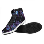 Dark Sagittarius Zodiac Sign Print High Top Leather Sneakers