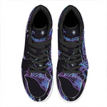 Dark Sagittarius Zodiac Sign Print High Top Leather Sneakers