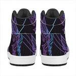 Dark Sagittarius Zodiac Sign Print High Top Leather Sneakers