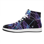 Dark Sagittarius Zodiac Sign Print High Top Leather Sneakers