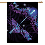 Dark Sagittarius Zodiac Sign Print House Flag