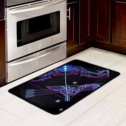 Dark Sagittarius Zodiac Sign Print Kitchen Mat