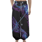 Dark Sagittarius Zodiac Sign Print Lantern Pants