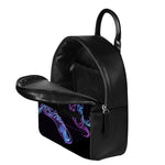 Dark Sagittarius Zodiac Sign Print Leather Backpack