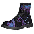 Dark Sagittarius Zodiac Sign Print Lace-Up Boots
