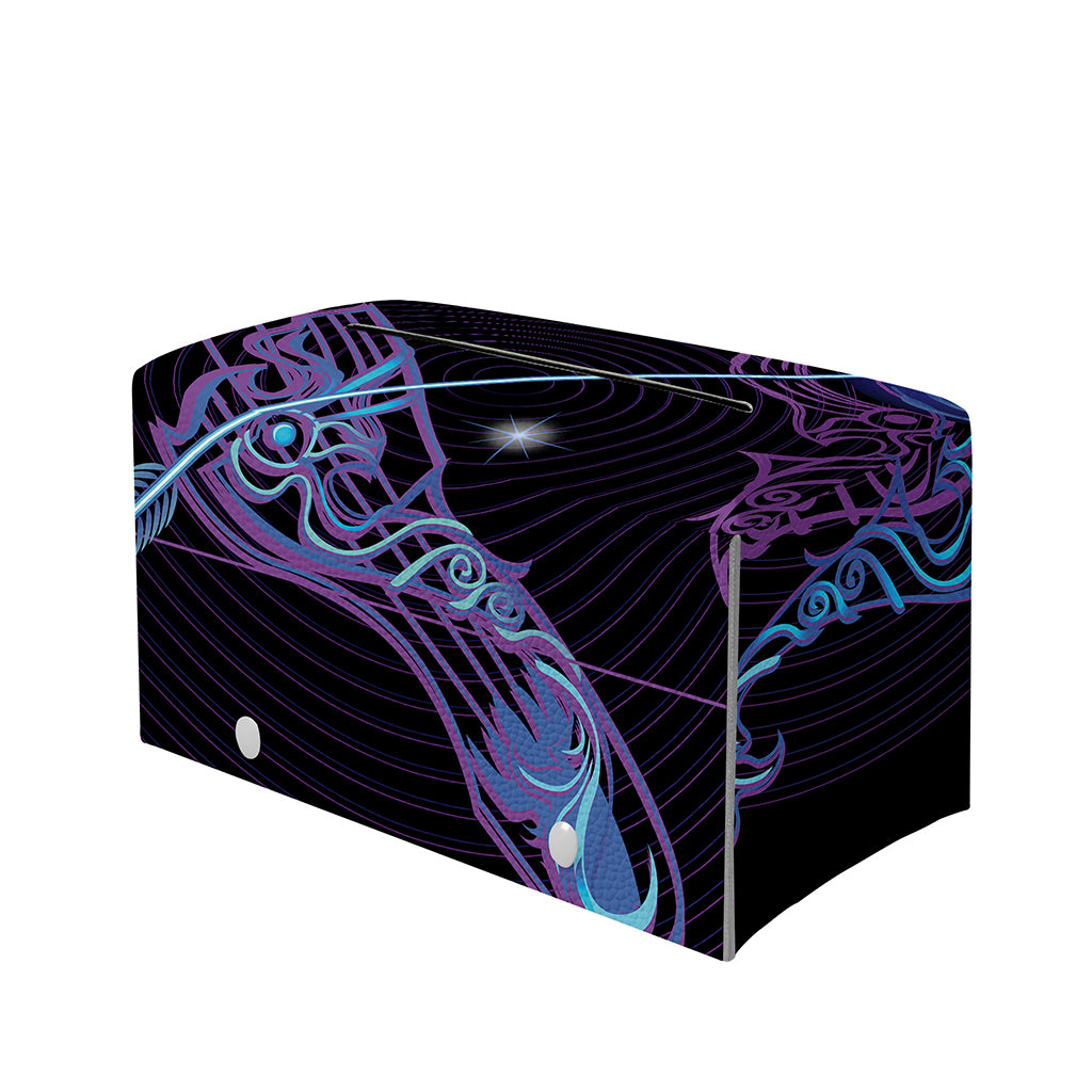 Dark Sagittarius Zodiac Sign Print Leather Tissue Box Cover