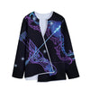 Dark Sagittarius Zodiac Sign Print Long Sleeve Short Coat