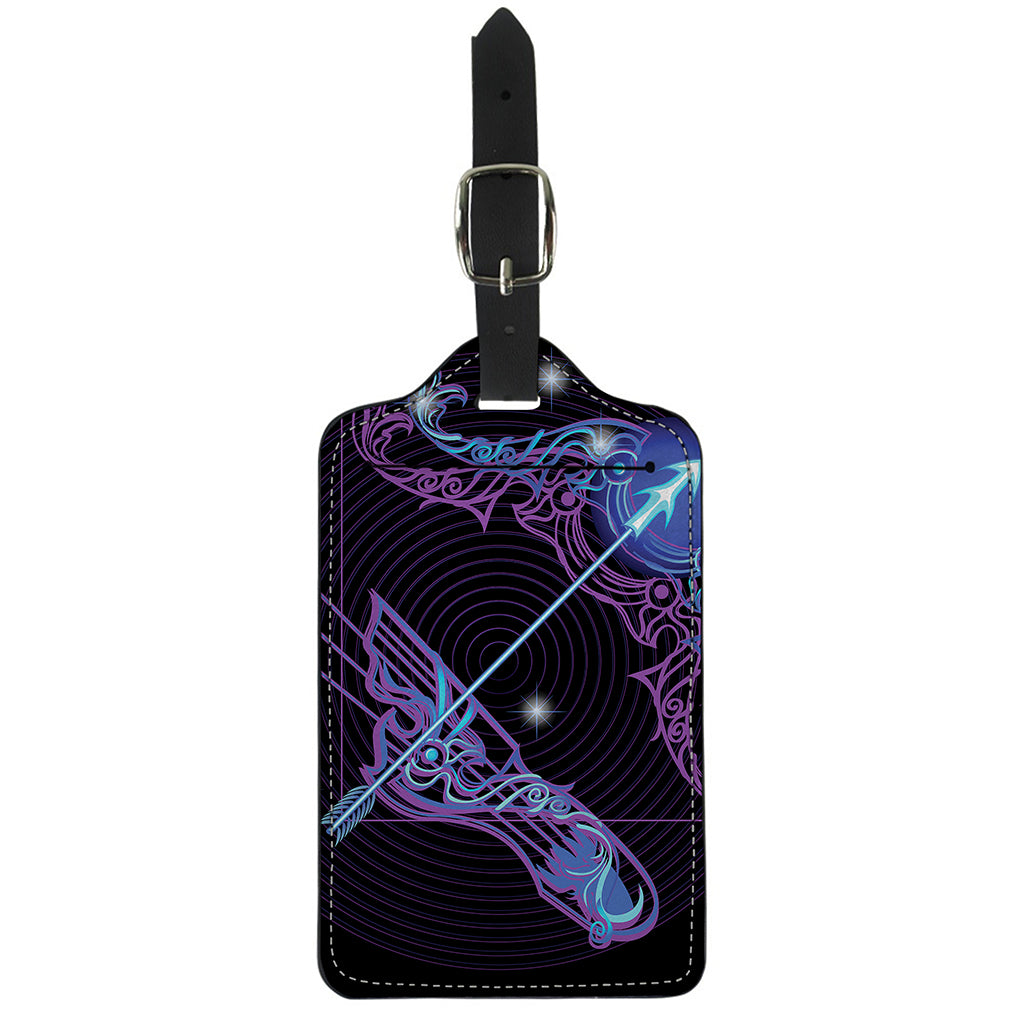 Dark Sagittarius Zodiac Sign Print Luggage Tag