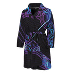 Dark Sagittarius Zodiac Sign Print Men's Bathrobe