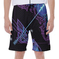 Dark Sagittarius Zodiac Sign Print Men's Beach Shorts