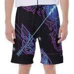 Dark Sagittarius Zodiac Sign Print Men's Beach Shorts