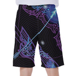Dark Sagittarius Zodiac Sign Print Men's Beach Shorts